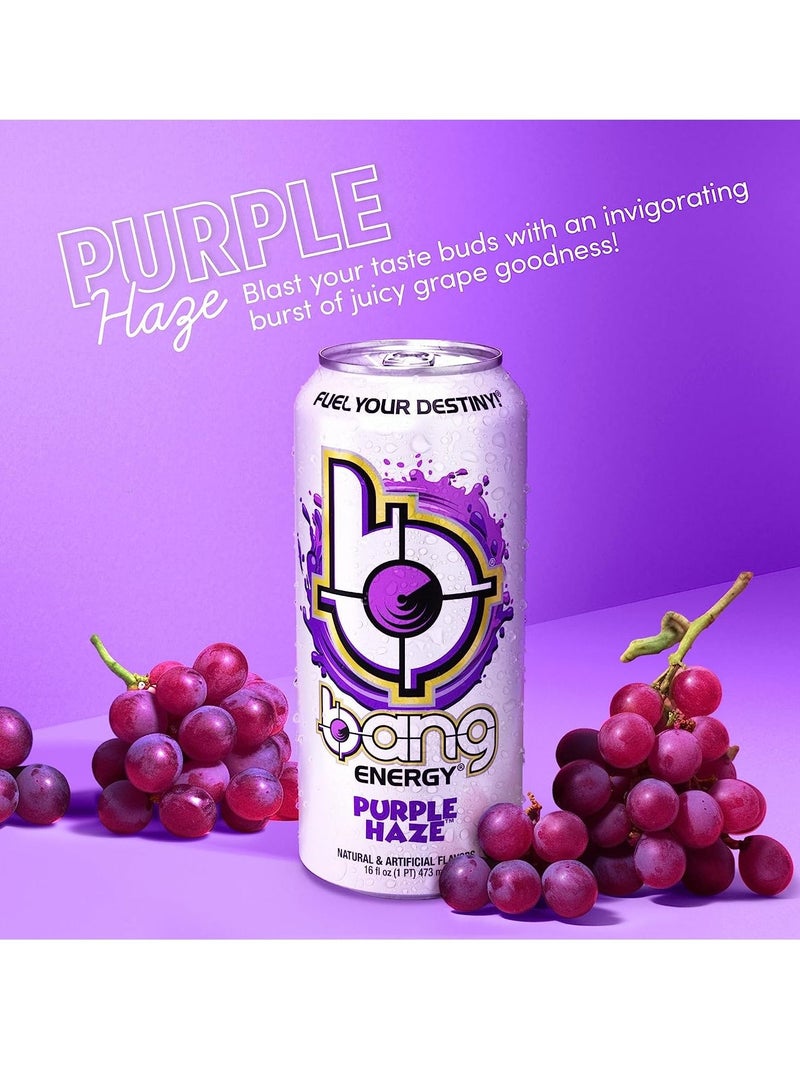 Bang Energy Drink 473ml Purple Haze Pack of 12 - Image 2