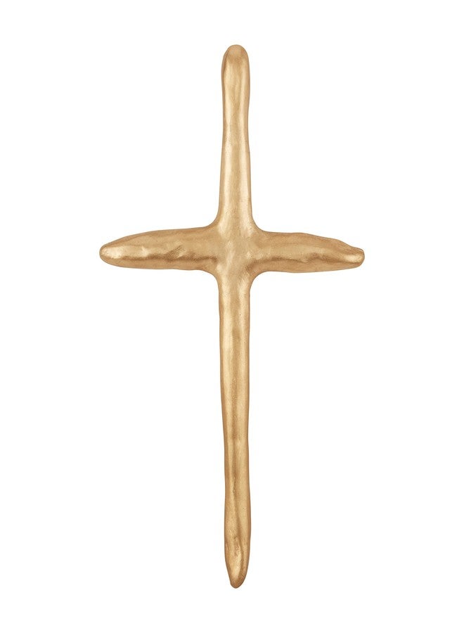 Mud Pie Gold Decorative Cross Sitters; 10" x 6 1/2", Gold - Image 1