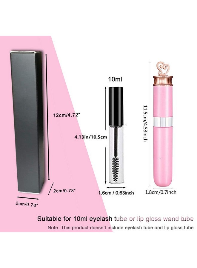 ANZKA 50 Pcs Empty Lip Gloss Box 4.72x0.78x0.78 inch Mascara Tube Packaging Matte Texture Black Lipgloss Kraft Paper Case Glaze Balm Organizer Storage DIY Make-up Sample Luxury Holder Wrapping - Image 3