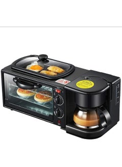Generic Mini Oven Multi-function Three-in-one Breakfast Machine - 9L Small Portable Electric Grill - Adjustable Temperature Control, Timer - 650W - Multi Cooking Function Grill And Bake Coffee Omelette  - Image 3
