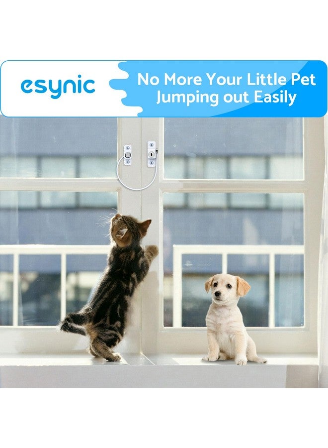 eSynic 8Pack Durable Window Restrictor Child Safety 185mm/7.3 Inch Wire Long Window Locks for UPVC Window Safety Restrictors with Key Relieable Window Security Locks Perfect for Home Office Safety etc - Image 3