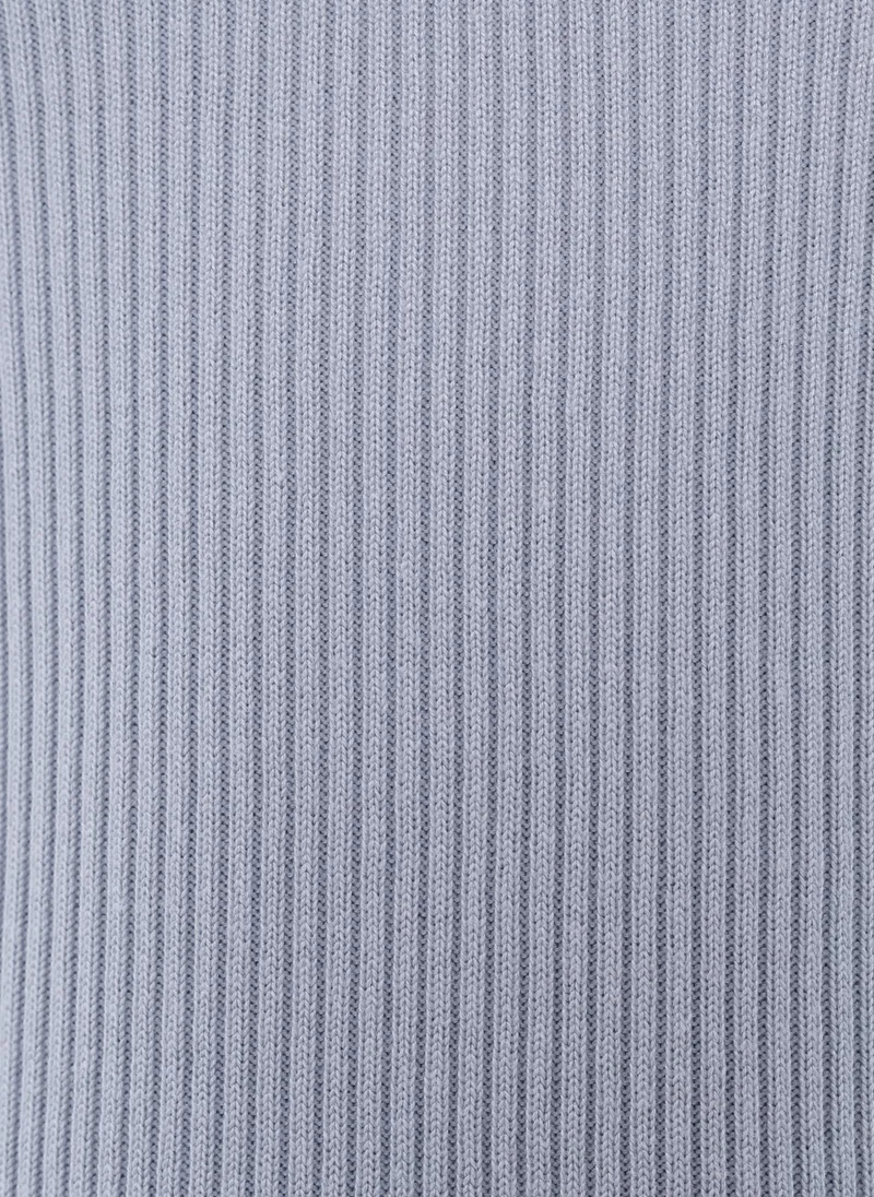 Lichi Rubbed knit polo with buttons on the collar