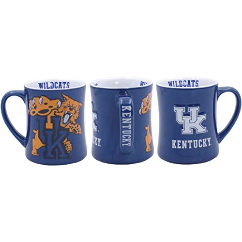 RFSJ Kentucky Wildcats Ceramic 16 oz Relief 3D Mug Blue