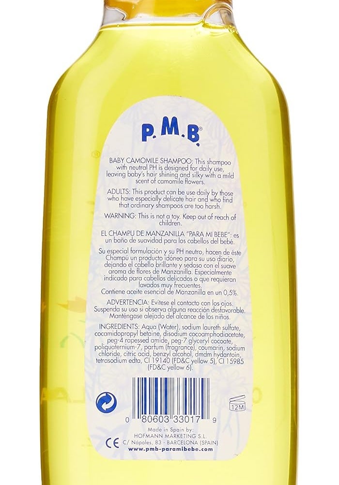 Para Mi Bebe Chamomile Shampoo - 25 Ounce (750 ml) for Daily Use - Image 2