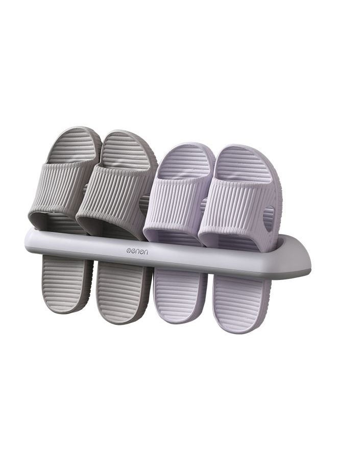NIBEMINENT Bathroom Slippers Rack Grey 18.89x2.16x16.14inch  - Image 1