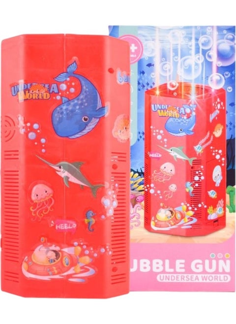Durable Automatic Portable Bubble Blowing Machine with Light and Music to Play