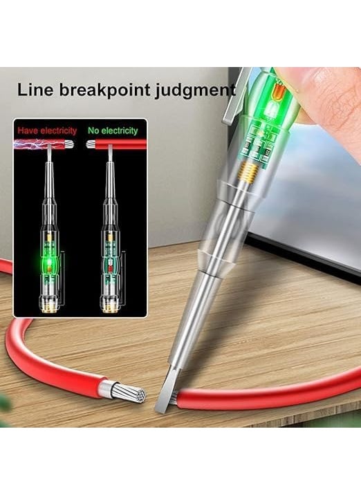 siddhmurti siddhmurti HighBrightness Intelligent Voltage Tester Pen Multifunction LED Test Pen with Screwdriver for Electric Power Testing Voltage Tester Detector PACK OF 2  - Image 3