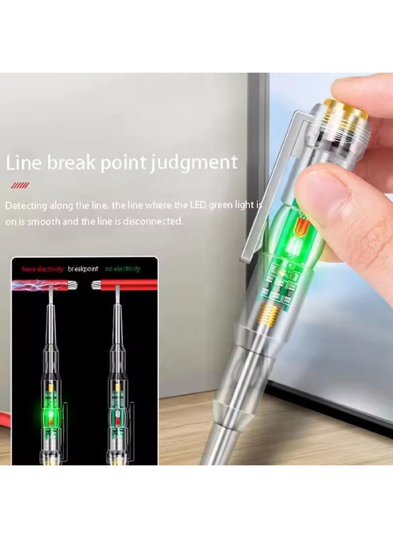 siddhmurti siddhmurti HighBrightness Intelligent Voltage Tester Pen Multifunction LED Test Pen with Screwdriver for Electric Power Testing Voltage Tester Detector PACK OF 2  - Image 4