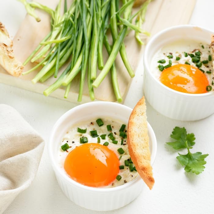 Nuwave Ceramic Ramekins 4oz Set of 6, Classic Elegant Style Ramekins for Baking Souffles, Creme Brulées, Custards, Puddings, Oven, Microwave & Dishwasher-Safe, Ivory White - Image 5