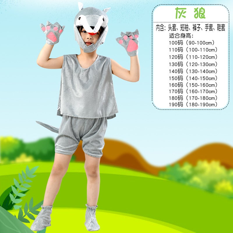 Children'S Day Animal Watch Performance Clothing Summer Short-Sleeved Kindergarten Activities Children Performance Clothes Dress Up - Image 1