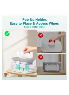Generic Wipe Warmer With Light, Wet Dispenser Warmer With Pop-Up Holder, Usb Charging, Portable Large Capacity Diaper Warmer, Adult Nursery, Newborn Essential Must Haves, Three Temperature  - Image 5