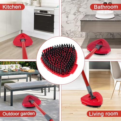 Blaithom Scrub Brush for O-Cedar, Scrubber Mop Head Compatible with Ocedar Spin Mop Easy Wring 1 Tank,Upgraded Full Bristle of Cedar Scrubber Attachment,Floor Scrubber Brush,Wall Tile Bathroom Scrubber,2 Pack - Image 5