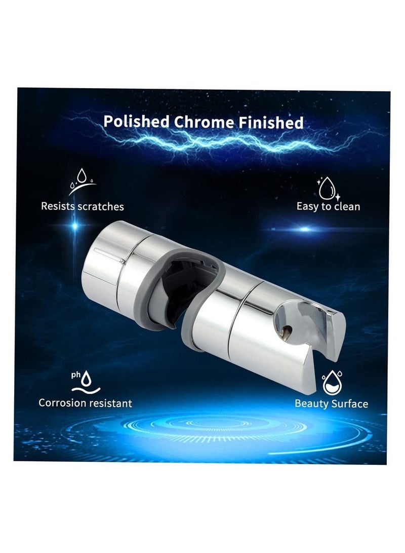 SHOWAY حامل دش يدوي من SHOWAY، حامل دش يدوي قابل للتعديل من Morelian لقضيب منزلق بقطر 18-25 مم، حامل رأس دش يدوي بديل من الكروم المصقول - Image 3