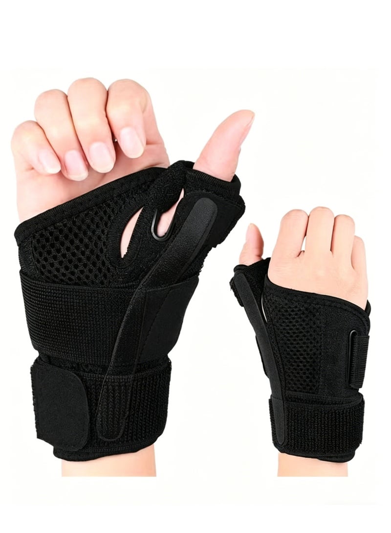 PYC Thumb Splint with Wrist Support Brace-Thumb Brace for Carpal Tunnel or Tendonitis Pain Relief,Wrist Brace Fits Both Left and Right Hands - Image 1