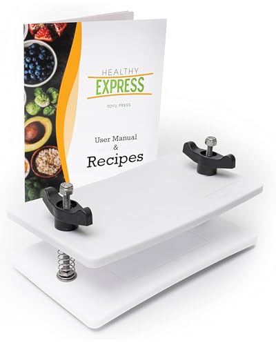 Extra Firm Tofu Press by Healthy Express Premium Curved Plates for Superior Pressing Results on Firm and Extra Firm Tofu Healthy Eating is Now Easier 2Post2Spring