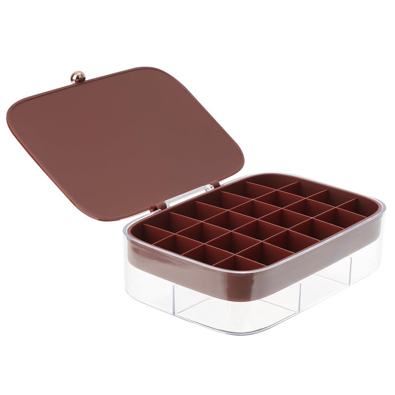 Multi Compartment Travel Jewelry Organizer Box Portable Dustproof Storage Case Dusty Rose - Image 2