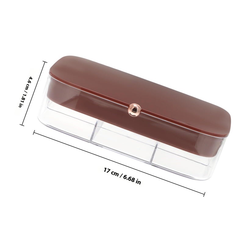 Multi Compartment Travel Jewelry Organizer Box Portable Dustproof Storage Case Dusty Rose - Image 3