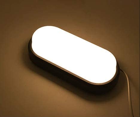 Homenique 9 Watt Waterproof Outdoor LED Bulkhead IP65 Wall or Ceiling Light Warm Whiteplastic - Image 1