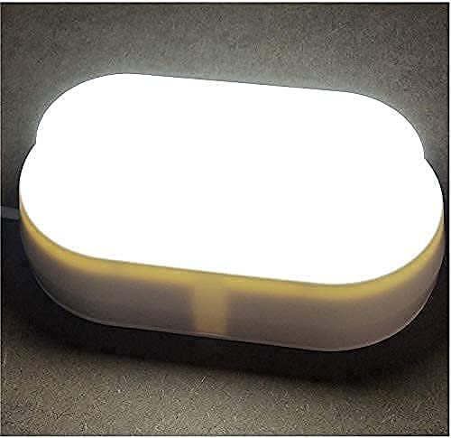 Homenique 9 Watt Waterproof Outdoor LED Bulkhead IP65 Wall or Ceiling Light Warm Whiteplastic - Image 3