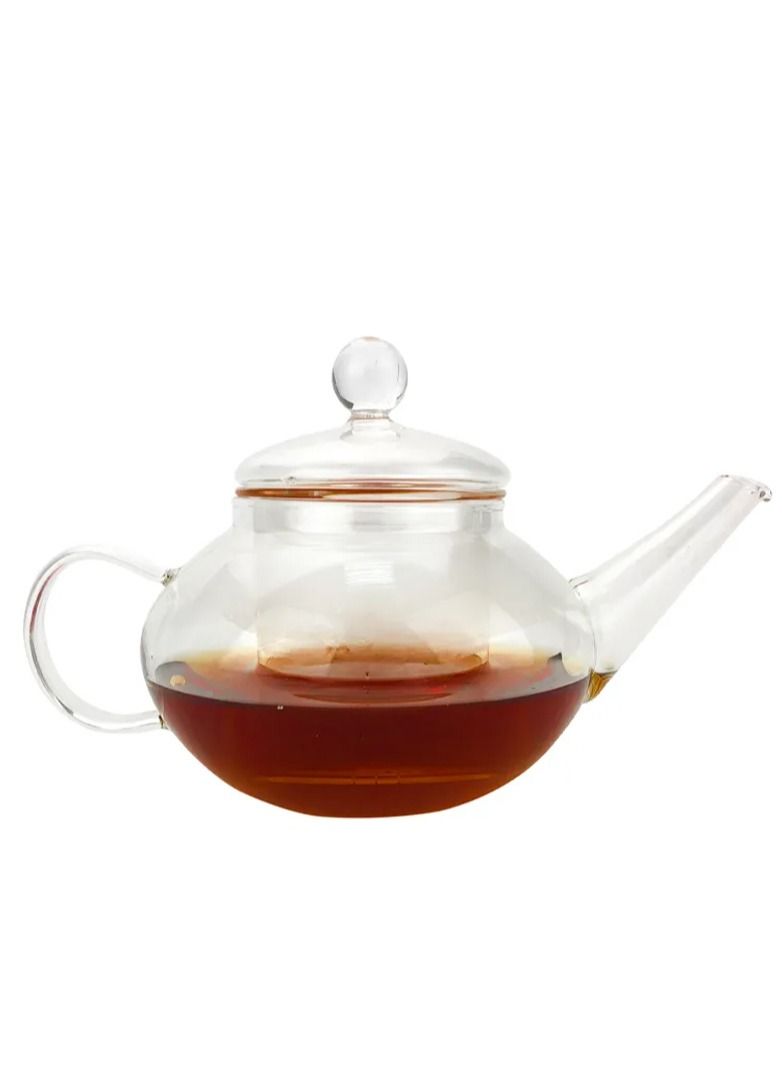 Tealand Dishwasher Safe Heat Resistant Glass Teapot with Removable Glass Infuser for Loose Tea and Tea Maker (0.4 L)