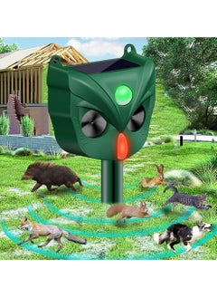 Animal Repeller, Solar Ultrasonic pest Repellent, Waterproof Motion Detection LED Flash Light, Cat Repellent Outdoor Garden, Dog, Squirrel, Raccoon, etc.