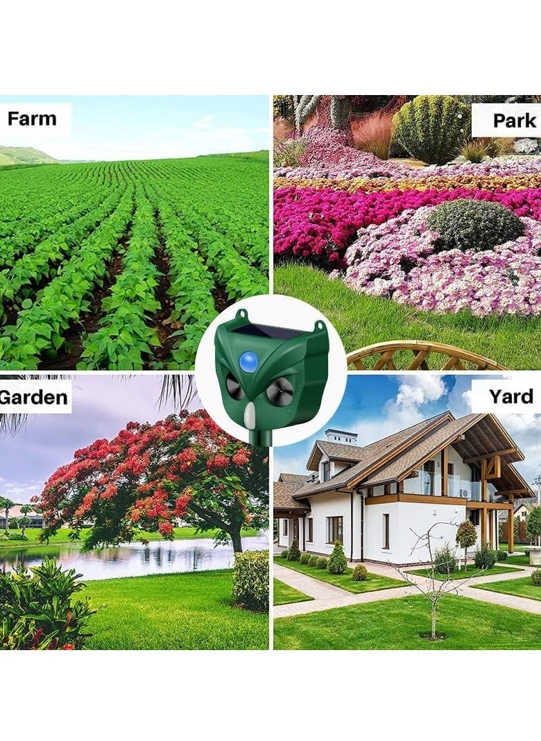 KASTWAVE - Animal Repeller, Solar Ultrasonic pest Repellent, Waterproof Motion Detection LED Flash Light, Cat Repellent Outdoor Garden, Dog, Squirrel, Raccoon, etc. - Image 1