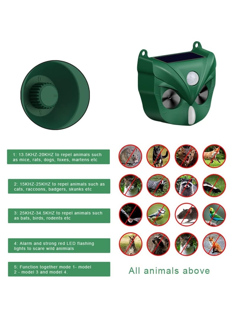 KASTWAVE - Animal Repeller, Solar Ultrasonic pest Repellent, Waterproof Motion Detection LED Flash Light, Cat Repellent Outdoor Garden, Dog, Squirrel, Raccoon, etc. - Image 1