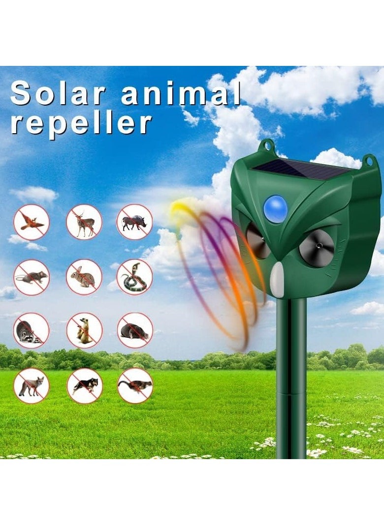 KASTWAVE - Animal Repeller, Solar Ultrasonic pest Repellent, Waterproof Motion Detection LED Flash Light, Cat Repellent Outdoor Garden, Dog, Squirrel, Raccoon, etc. - Image 1