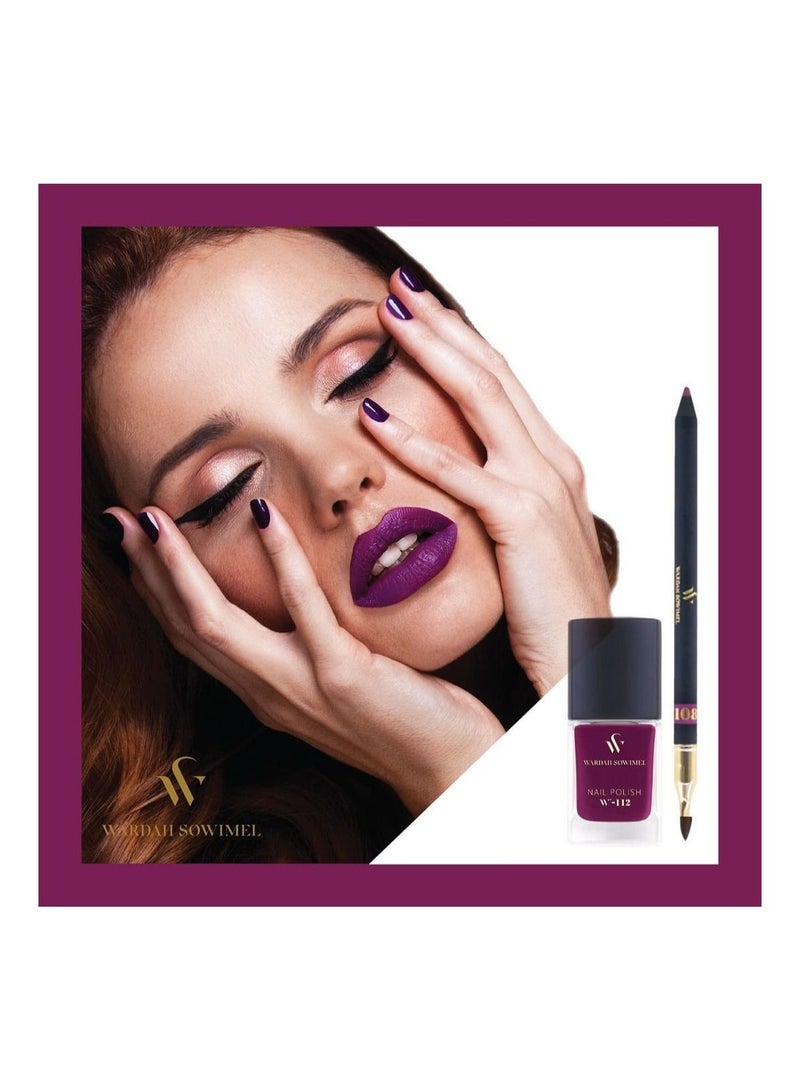 وردة صويمل طلاء أظافر من وردة صويمل - بنفسجي - W112 - Image 1
