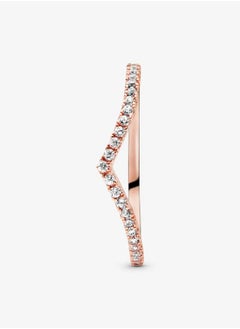 PANDORA Wishbone 14k rose gold-plated ring with clear cubic zirconia, Size 58  - Image 4