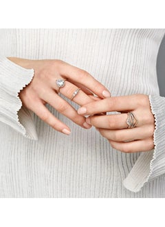PANDORA Wishbone 14k rose gold-plated ring with clear cubic zirconia, Size 58  - Image 3