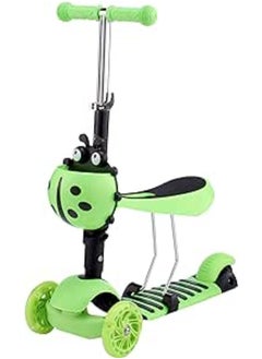 Generic Scooter Kids (3 in 1) Luminous wheels, Green 