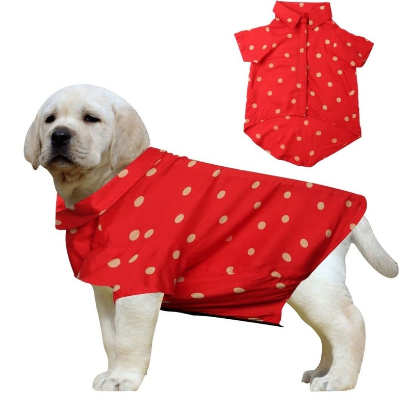 Western Era Funky Soft Cotton Red Dog T-Shirt - Comfortable Dog Clothing for Your Stylish Pup, Fun and Stylish Apparel, Reliable and Comfortable Dog Clothing, Dress Your Pup in Fashion. (Red 22 Inch) - Image 1