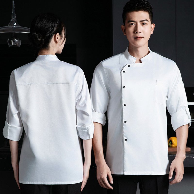 High-End Chef Work Clothes Short-Sleeved Summer Breathable Chinese And Western Restaurant El Kitchen Restaurant Thin Work Clothes Canteen - Image 1