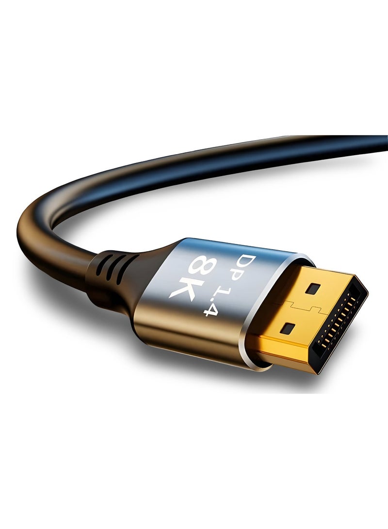 سيزمي ✦ كابل DisplayPort 1.4 بدقة 8K بطول 2 متر | يدعم 8K@60Hz و4K@240Hz بمعدل تحديث عالٍ | HDR وG-Sync وHDCP | سرعة 32.4Gbps | موصلات مطلية بالذهب | DisplayPort إلى DisplayPort | متوافق مع الشاشات الاحترافية وأجهزة الكمبيوتر وبطاقات الرسومات | بطول 2 متر - Image 4