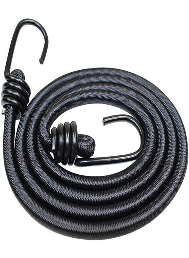 COPY LINE 6 FT Cloths Drying Ropes |Black Colour | Bungee Cord | Ropes with HOOKES,Pack 1 - Image 2