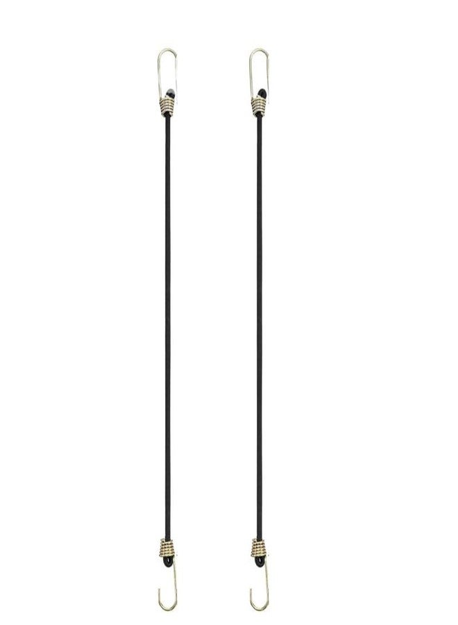 COPY LINE 6 FT Cloths Drying Ropes |Black Colour | Bungee Cord | Ropes with HOOKES,Pack 1 - Image 1
