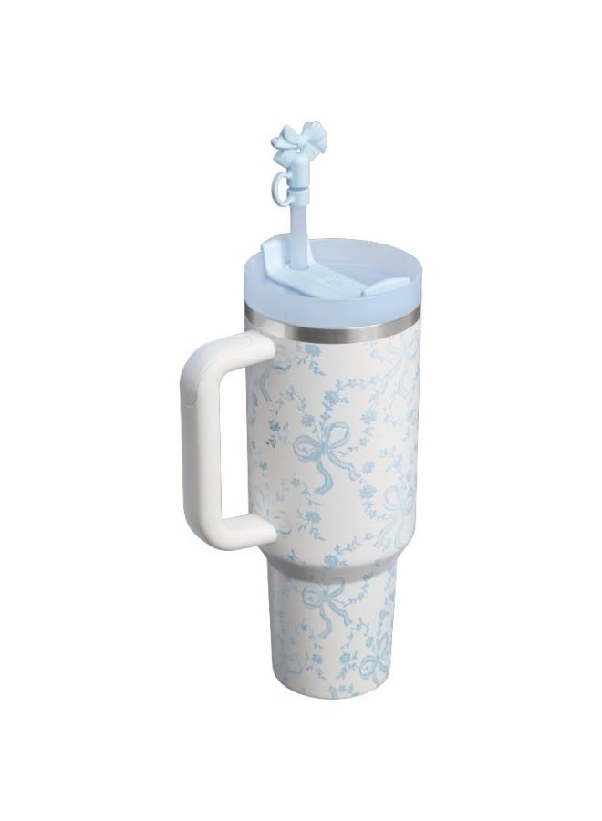 Stanley The X LoveShackFancy Holiday Quencher,Stainless Steel Vacuum Insulated Tumbler with Lid and Straw for Water, Iced Tea or Coffee, Smoothie and More 40 oz, Presented in Elegant Gift-Ready Packaging - Image 2