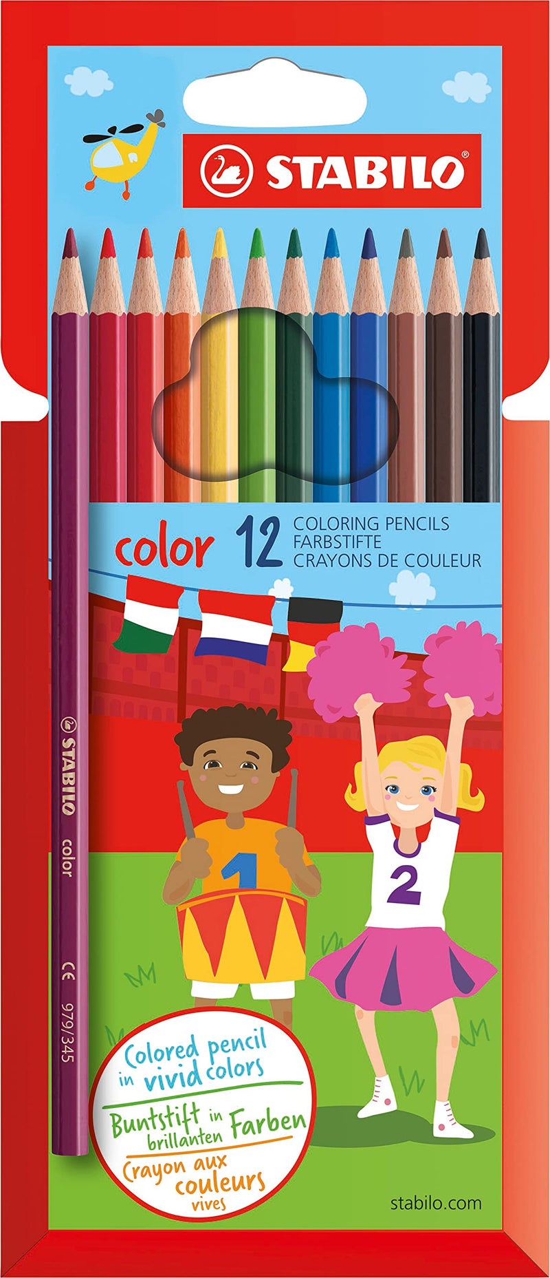 STABILO Colouring Pencil - STABILO Color - Pack of 12 - Assorted Colours - Image 1