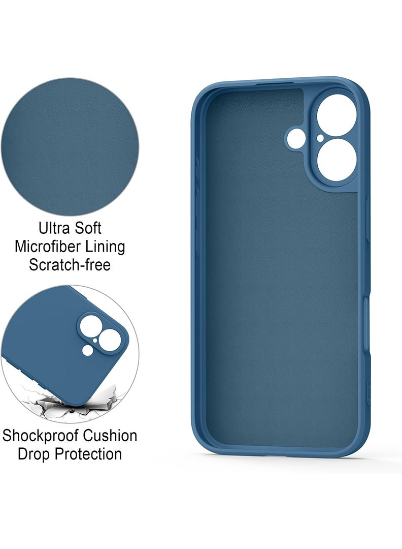 Theodor Protective Slim Fit Case Liquid Silicone Cover with Full Body Protection Anti-Scratch Shockproof Case For Apple iPhone 17 (Blue) Abu dhabi Sun - Image 5