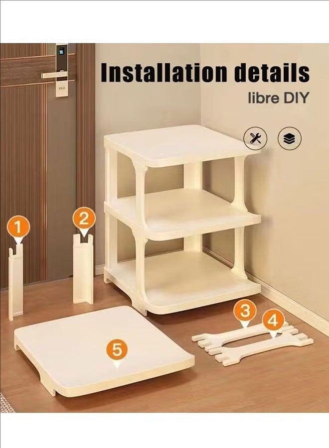 Generic 9 Tier Shoe Rack Space Saving Organizer for Large Shoes, Narrow Shoe Rack, Stackable Shelf , White  - Image 4
