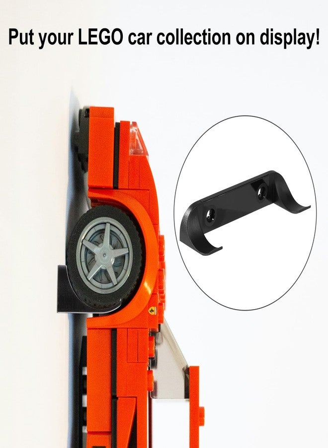 lasuroa 16pcs Car Wall Mount Display for Cars, Vertical Car Display Wall Sturdy Bracket for Brick Model Car-Display Car Shelf Compatible with Lego Speed Champion - Image 5