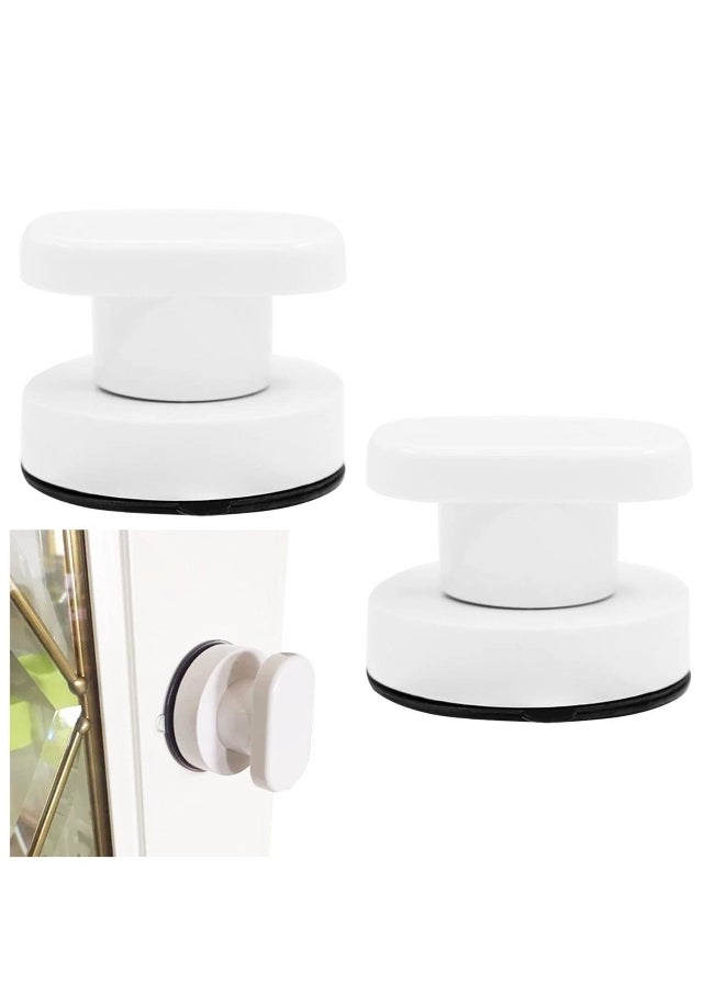 Generic 2 Pack Suction Cup Handles Glass Door Handles Vacuum Strong Pull For Bathroom Wall Shower Cabinet Mini Fridge White  - Image 1