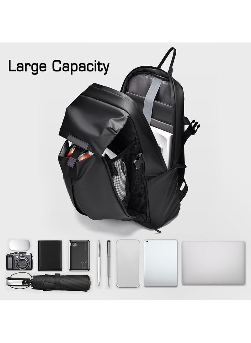 حقيبة ظهر كاجوال مزدوجة الكتف من قماش أكسفورد عالية الجودة المقاوم للماء بسعة كبيرة [20-39] لترًا، إغلاق بسحاب مع جيب أمامي قابل للتوسيع لكرة القدم والخوذة و حجرة كمبيوتر محمول و أحزمة قابلة للتعديل حقيبة متعددة الوظائف للسفرو حقيبة كمبيوتر محمول مقاس 15.6 بوصة و حقيبة ظهر جامعية للأمتعة والرياضة للنساء والرجال - 45×28×13 سم - Image 3