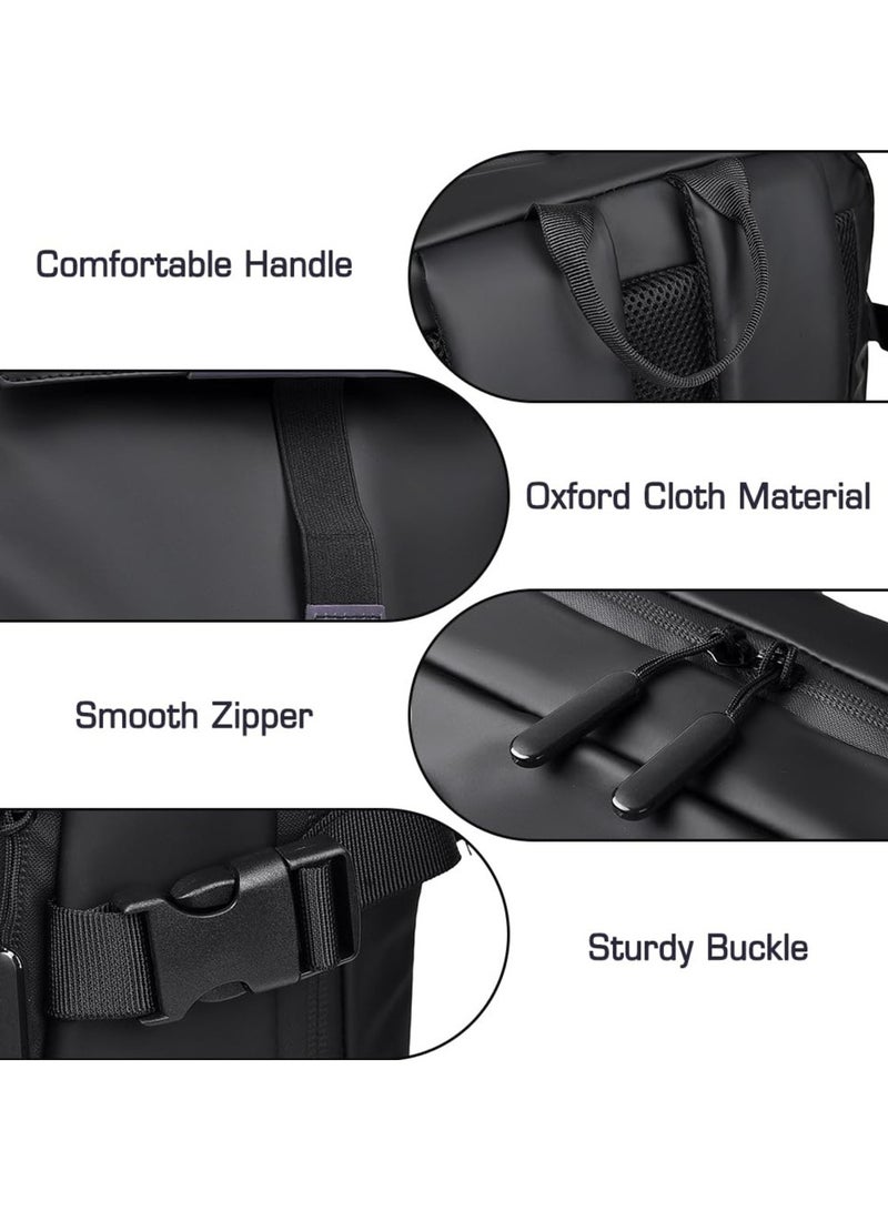 حقيبة ظهر كاجوال مزدوجة الكتف من قماش أكسفورد عالية الجودة المقاوم للماء بسعة كبيرة [20-39] لترًا، إغلاق بسحاب مع جيب أمامي قابل للتوسيع لكرة القدم والخوذة و حجرة كمبيوتر محمول و أحزمة قابلة للتعديل حقيبة متعددة الوظائف للسفرو حقيبة كمبيوتر محمول مقاس 15.6 بوصة و حقيبة ظهر جامعية للأمتعة والرياضة للنساء والرجال - 45×28×13 سم - Image 5
