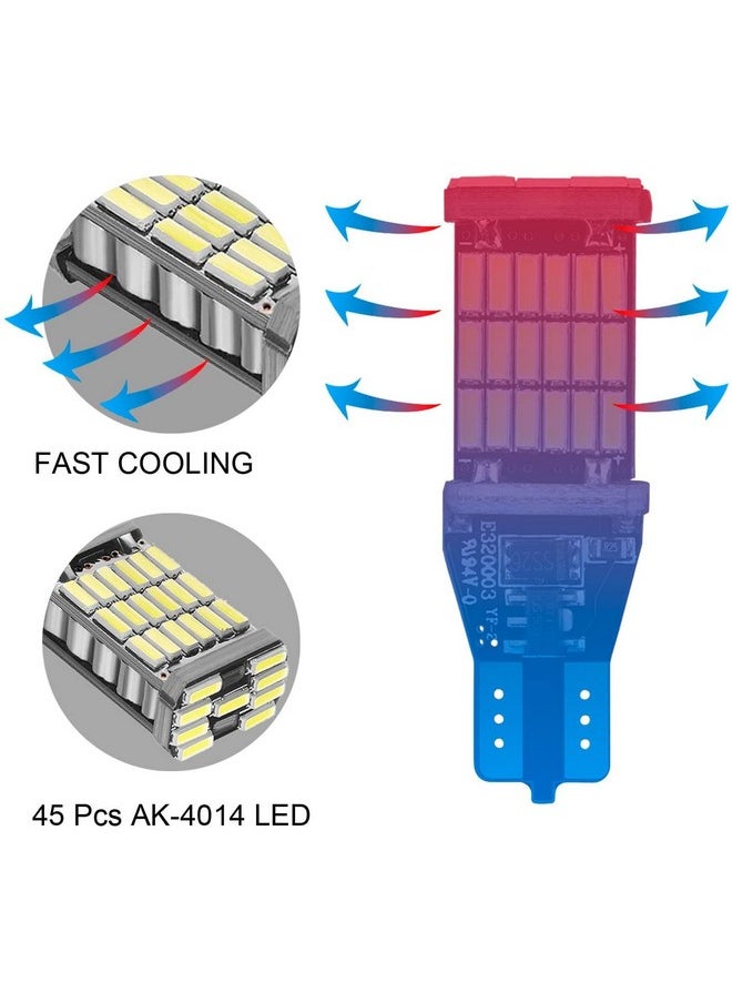 AUTOMAZE - Automaze T15 W6W 912 921, LED light for Car Truck Backup Reverse Lights, Canbus Error Free, 2000 Lumen 4014 Chipset 45 SMD | White - Image 1