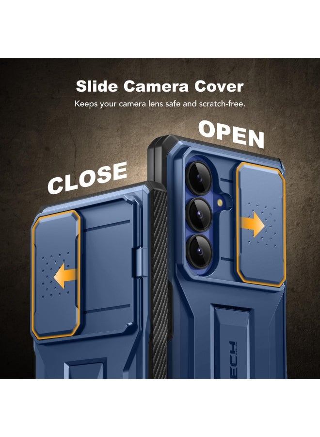 TONGATE for Z Fold 7 Case with Privacy Screen Protector, [Built-in Slide Camera Cover & Stand] [Anti Spy] Military Grade Drop Phone Case for Samsung Galaxy Z Fold 7 with Belt Clip, Blue Privacy - Image 4