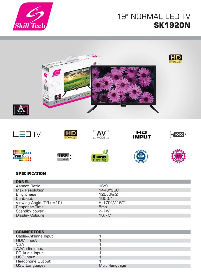 Skill Tech Skill Tech 19-inch HD Ready LED Smart TV (SK1920N)  - Image 3