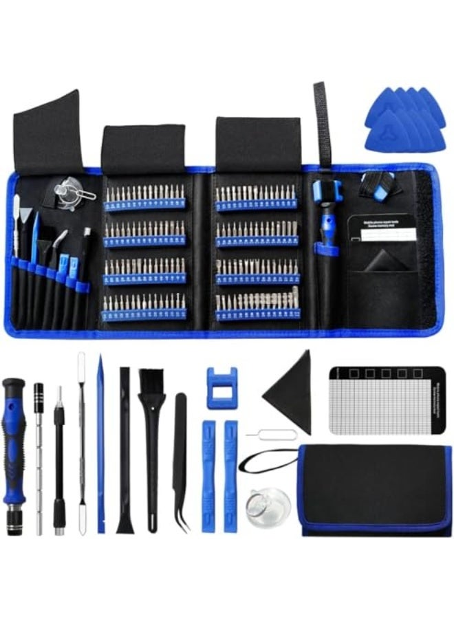 مجموعة مفكات دقيقة من RUIXZSS للإلكترونيات مكونة من 142 قطعة مع 120 قطعة لاصقة، مجموعة أدوات إصلاح لأجهزة iPhone، MacBook، الكمبيوتر، اللاب توب، الحاسوب الشخصي، التابلت، PS4، Xbox، Nintendo، وجهاز ا - Image 1