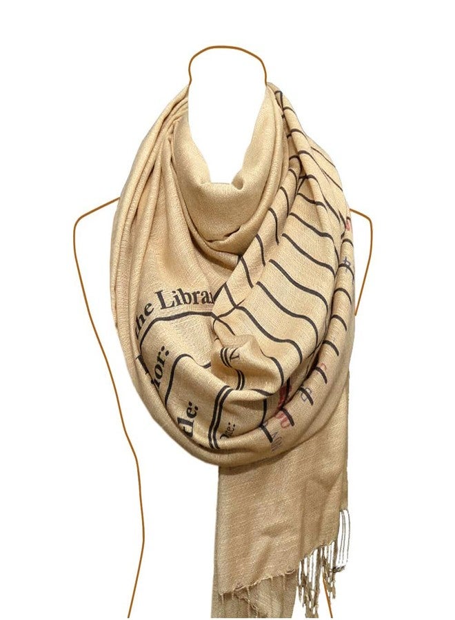 Universal Zone Library Card Scarf with Day Due Stamps (Print on ONE End) - Image 1